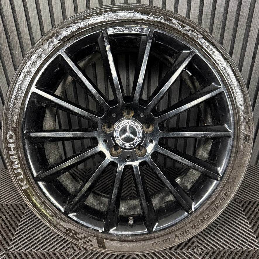 1X 20" GENUINE AMG MERCEDES E CLASS BLACK ALLOY WHEEL W213 A2134012200 FRONT