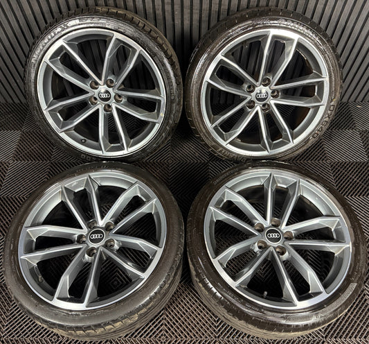 19'' GENUINE AUDI A5 S LINE S5 ALLOY WHEELS ALLOYS TYRES 8W0601025DF