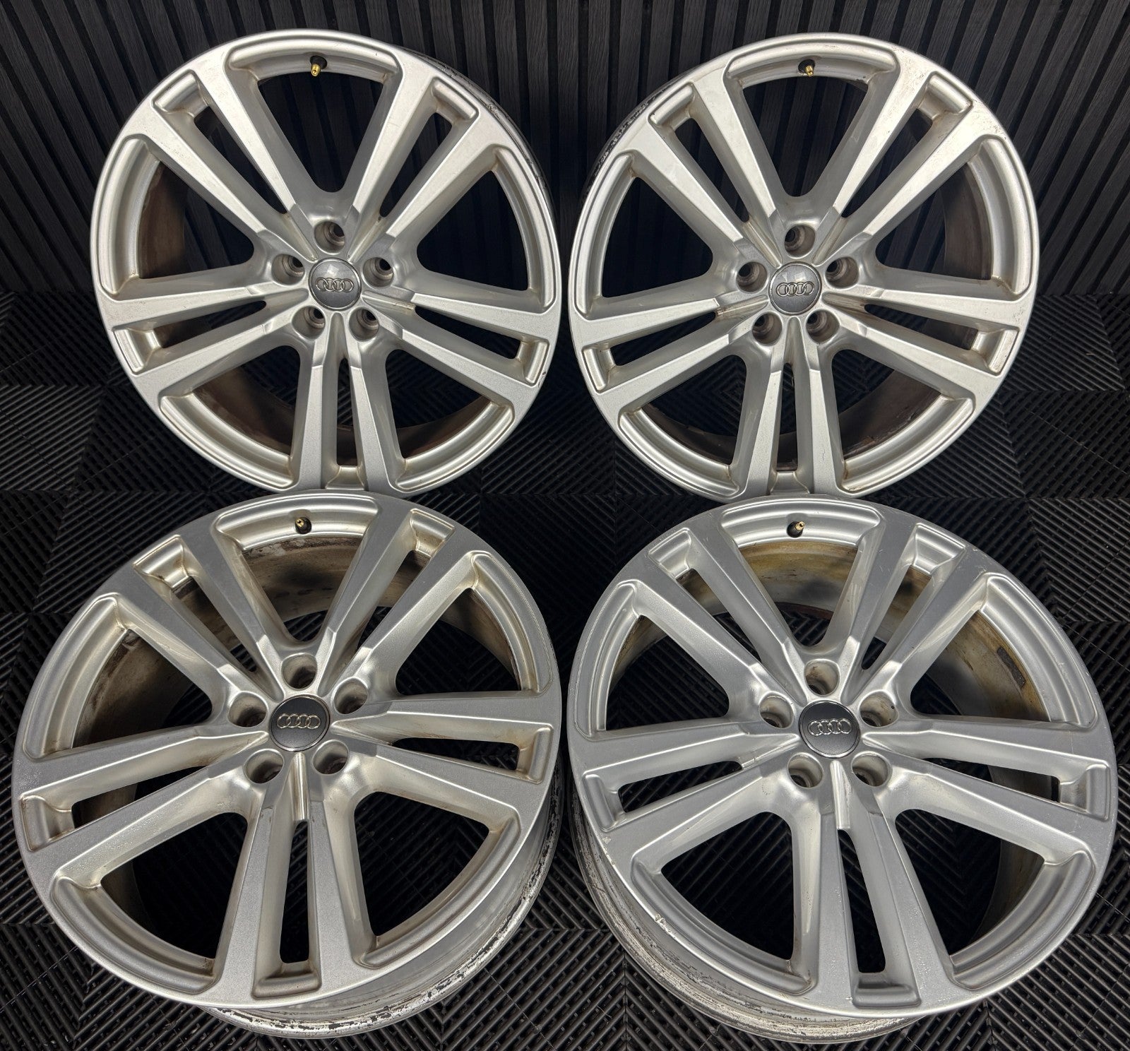 20'' GENUINE AUDI Q7 S LINE 5 DOUBLE SPOKE ALLOY WHEELS ALLOYS 4M0601025H