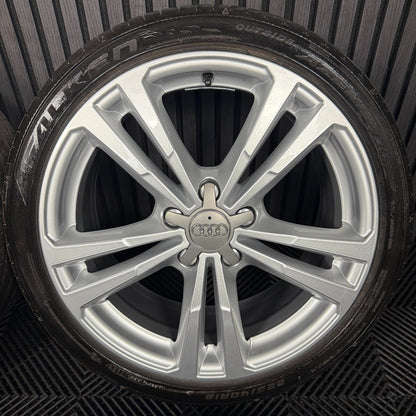 18'' GENUINE AUDI A3 S LINE SILVER ALLOY WHEELS ALLOYS TYRES S3 GOLF 8V0601025BL