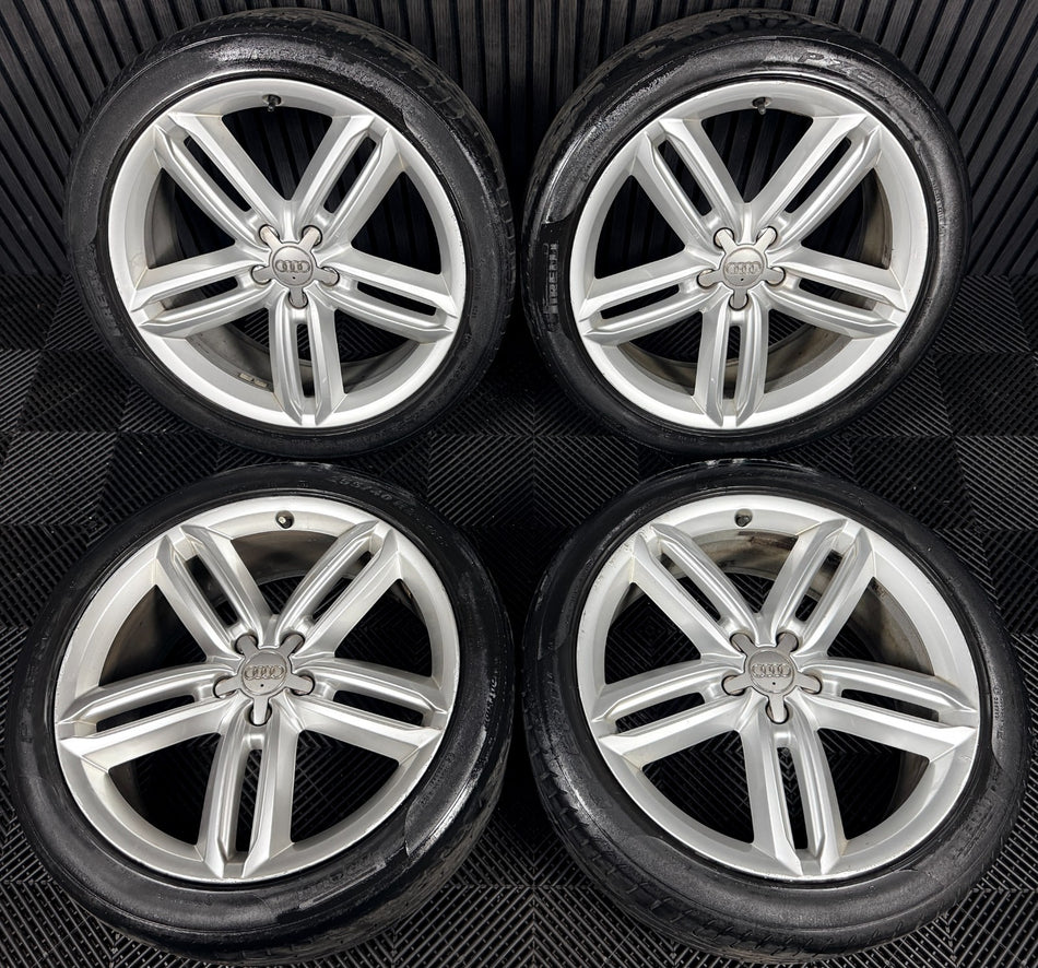20'' GENUINE AUDI A6 C7 4G ALLROAD S LINE ALLOYS WHEELS TYRES 4G9601025G