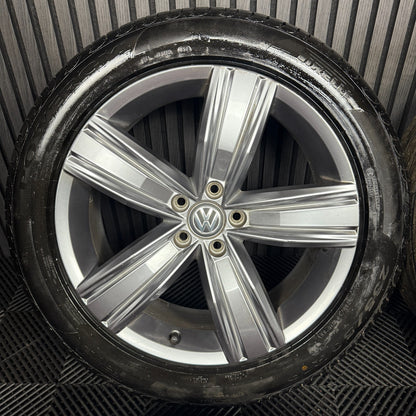 19'' GENUINE VW TIGUAN VICTORIA MK2 ALLOY WHEELS TYRES ALLOYS 5NA601025C