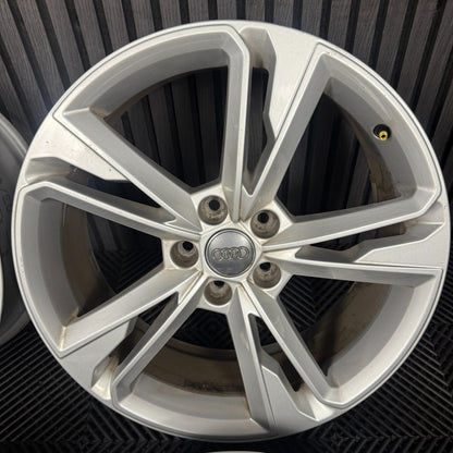 19'' GENUINE AUDI Q3 S LINE 5 DOUBLE SPOKE ALLOY WHEELS ALLOYS 83A601025M