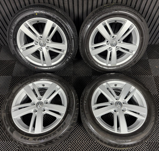 15" GENUINE VW POLO 6R MK5 R LINE STRATFORD ALLOY WHEELS ALLOYS TYRES 6QS601025C