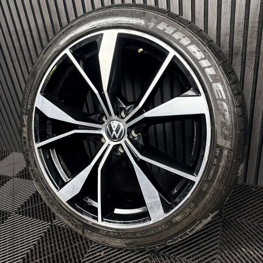 1X 20'' VW Tiguan Misano R Line 5NA601025AH Black DC Alloy Tyre Wheel Genuine