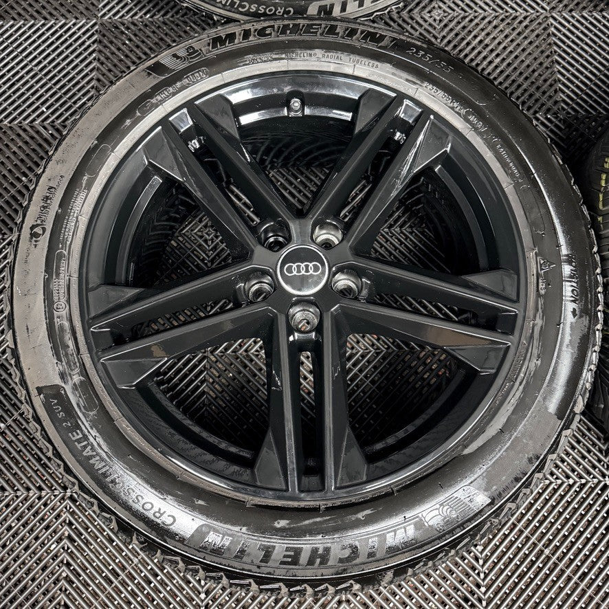 19'' Audi Q5 Black S Line Alloy Wheels Tyres 5X112 80A601025G Genuine