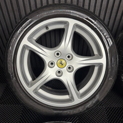 19" 18'' GENUINE FERRARI 612 SCAGLIETTI ALLOY WHEELS TYRES 194187 194186