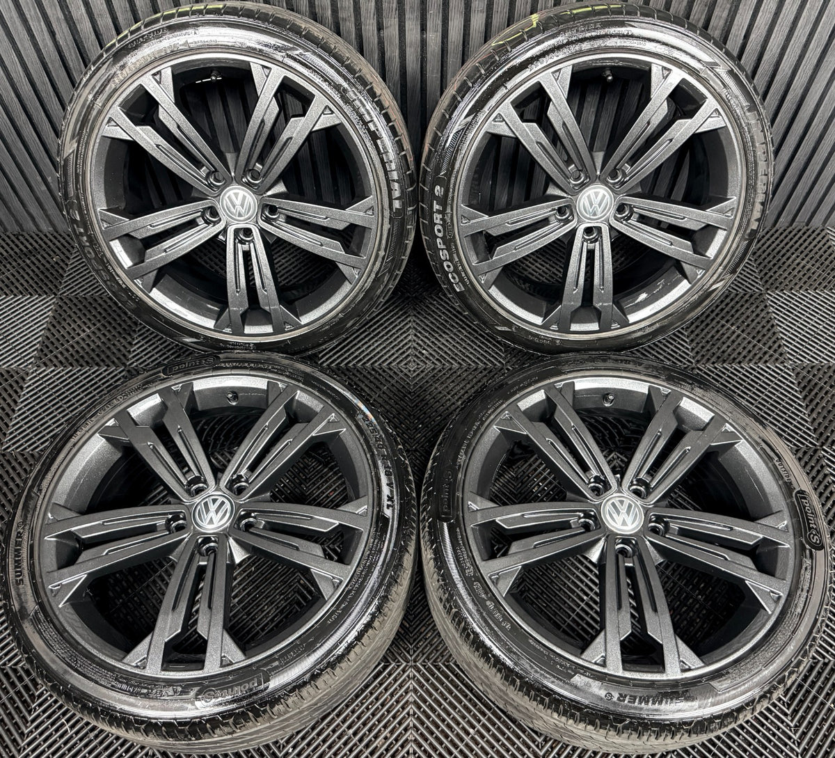 18" VW Golf Seville Grey GTD GT Mk7 Alloy Wheel Tyres 5G0601025CM Genuine
