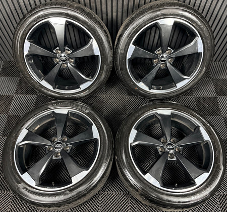 20'' Audi Q5 S Line Rotor Black Edition Alloy Wheels Tyres 80A601025AQ Genuine