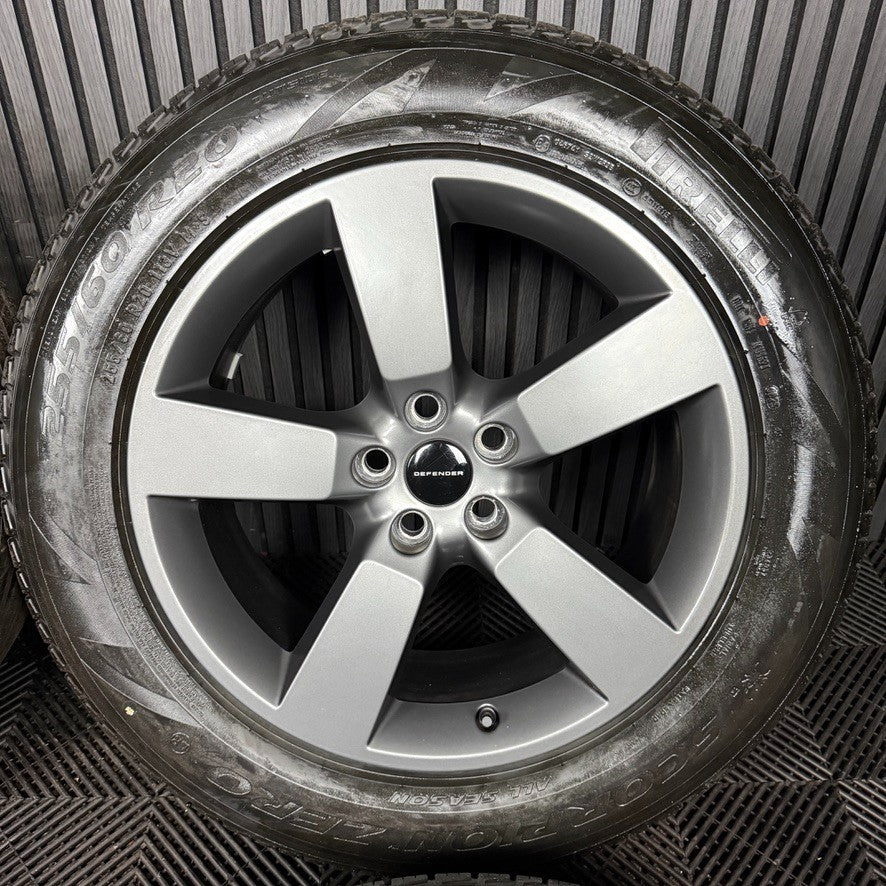20'' GENUINE LAND ROVER DEFENDER 5 SPOKE GREY 5098 ALLOY WHEELS TYRES ...