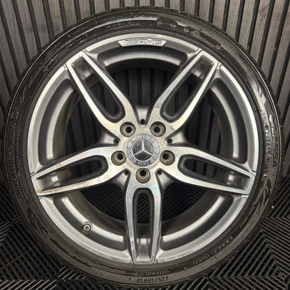 1X 18'' GENUINE AMG MERCEDES A B CLASS CLA GREY DC ALLOY WHEEL TYRE A1764010700