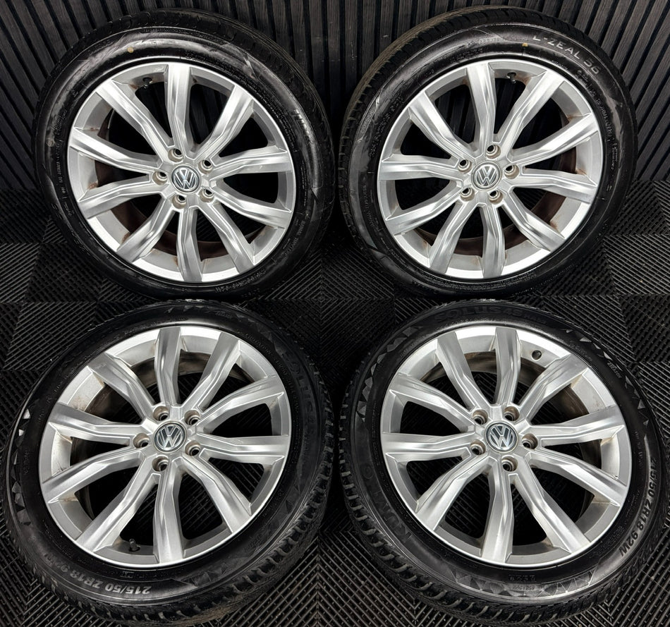 18" VW T-Roc Grange Hill Silver Alloy Wheels Tyres Alloys 2GA601025D Genuine