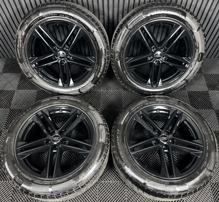 19'' Audi Q5 Black S Line Alloy Wheels Tyres 5X112 80A601025G Genuine