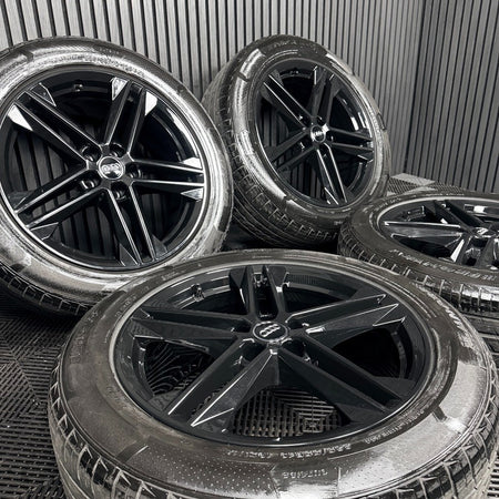 19'' Audi Q5 Black S Line Alloy Wheels Tyres 5X112 80A601025G Genuine