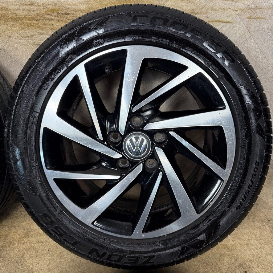 16'' GENUINE VW GOLF MK7 WOODSTOCK MK8 MK6 ALLOY WHEELS TYRES ALLOYS 5G0601025DS