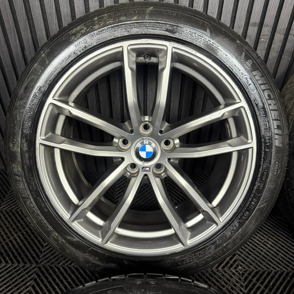18'' GENUINE BMW 5 SERIES 4 662 GREY M SPORT G30 G31 ALLOY WHEELS TYRES ALLOYS