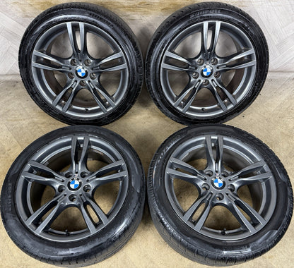 18” GENUINE BMW 3 SERIES 400 M SPORT GREY F30 F31 F32 E90 E92 ALLOY WHEELS TYRES