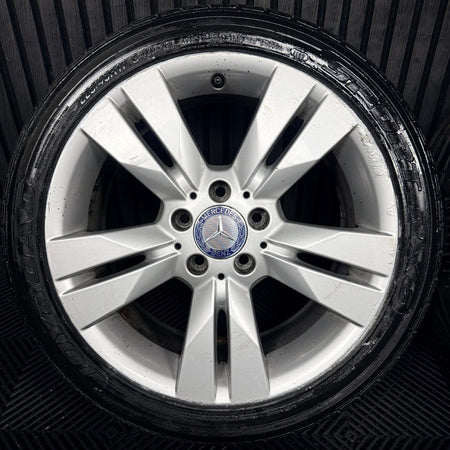 17" Mercedes C Class W204 Silver Alloy Wheels Tyres Alloys Genuine