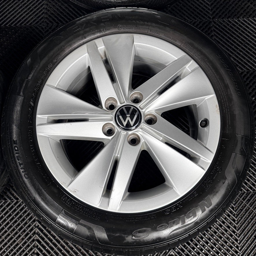 16’’ VW Golf Mk8 Norfolk Mk7 Mk6 Alloy Wheels Tyres 5H0601025 Genuine