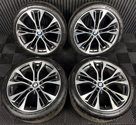 21'' BMW X5 F15 X6 F16 Style 599 Grey DC M Sport Alloy Wheels Tyres Genuine
