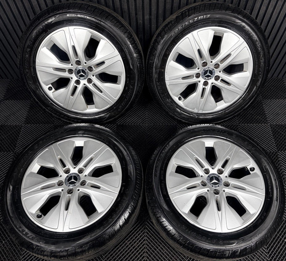 17'' Mercedes C Class W205 Silver Alloy Wheels Tyres Alloys A2054019000 Genuine