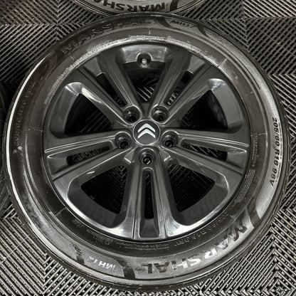 16'' GENUINE CITROEN BERLINGO BLACK ALLOY WHEELS ALLOYS TYRES 5X108