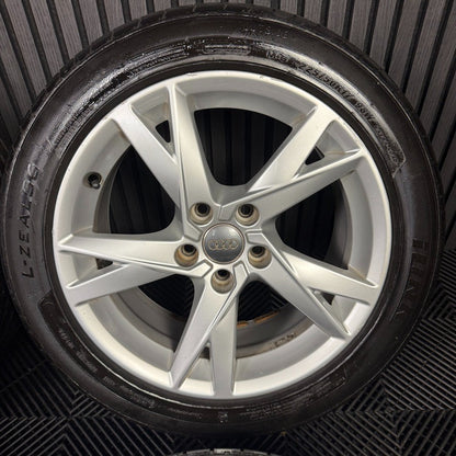 17'' GENUINE AUDI A4 SILVER Y SPOKE B8 B9 ALLOY WHEELS ALLOYS TYRES 8W0601025K