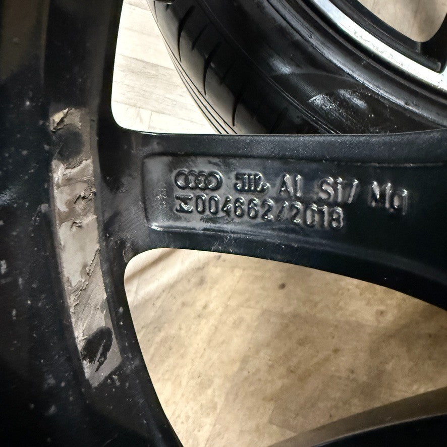 21'' GENUINE AUDI Q7 S LINE RS BLACK DC ALLOY WHEELS ALLOYS TYRES 4M0601025CC