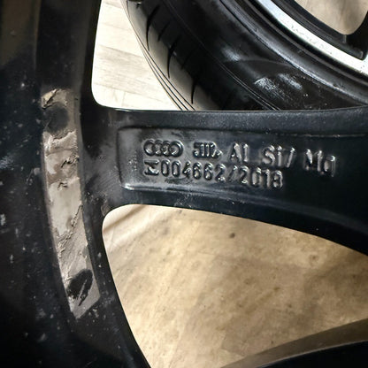 21'' GENUINE AUDI Q7 S LINE RS BLACK DC ALLOY WHEELS ALLOYS TYRES 4M0601025CC