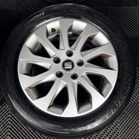 16'' Seat Leon MK3 MK2 Silver Alloy Wheels Alloys Tyres 5F0601025A Genuine