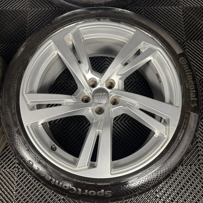 20'' GENUINE AUDI A7 S LINE 5 DOUBLE SPOKE A8 ALLOY WHEELS TYRES 4K8601025G