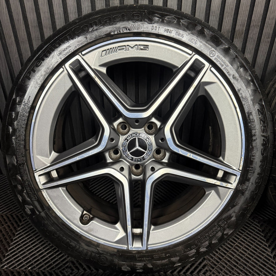 18'' GENUINE MERCEDES AMG A CLASS CLA B ALLOY WHEELS TYRES ALLOYS W177 5X112