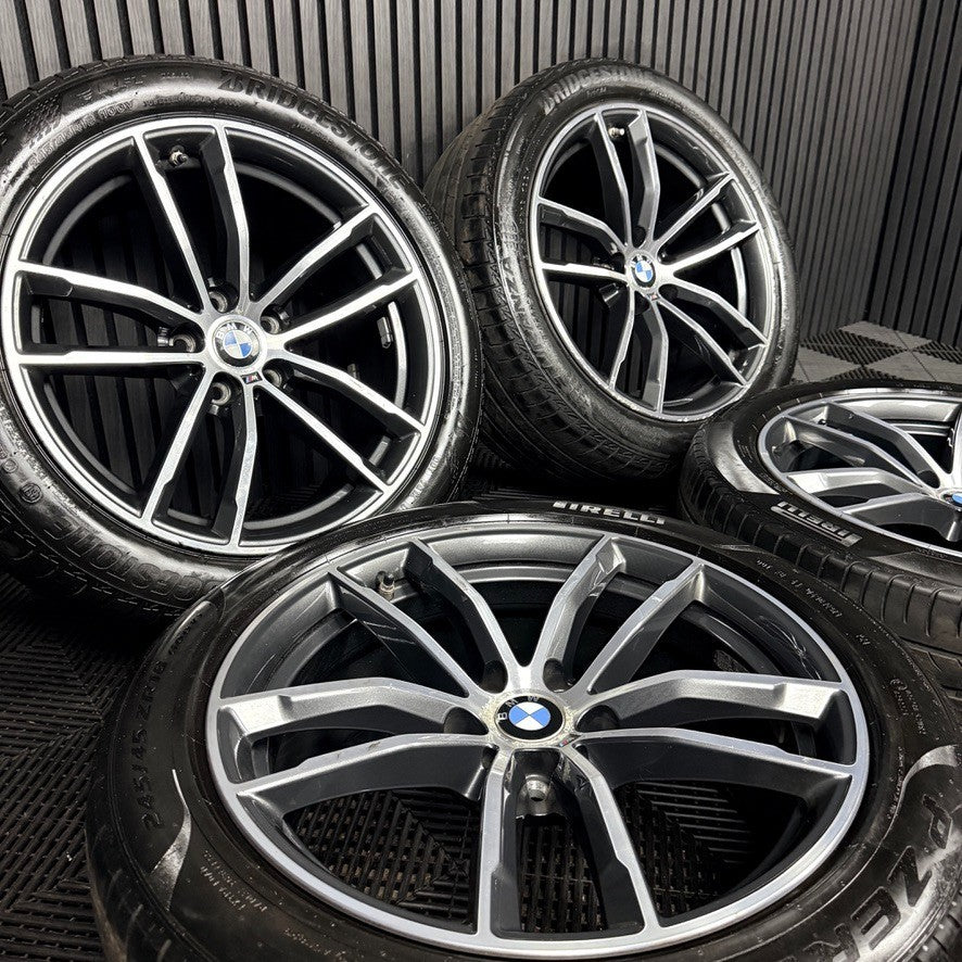 18" Bmw 5 Series 4 662 Grey Dc M Sport G30 G31 Alloy Wheel Tyres 7855081 Genuine