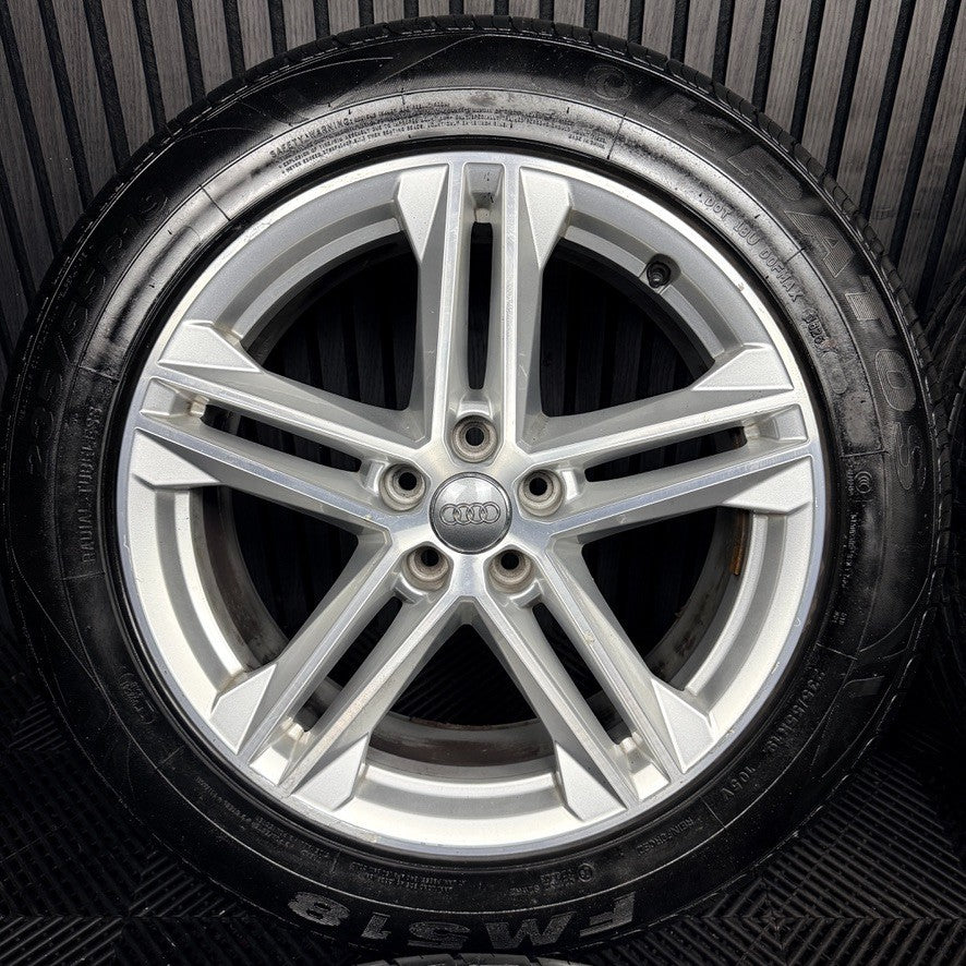 19'' Audi Q5 5 Double Spoke S Line Alloy Wheels Tyres 5X112 80A601025G Genuine