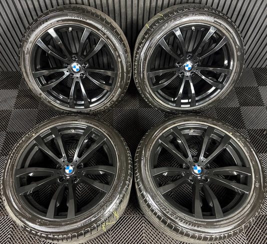 20'' GENUINE BMW X5 F15 469 X6 F16 BLACK M SPORT ALLOY WHEELS TYRES ALLOYS