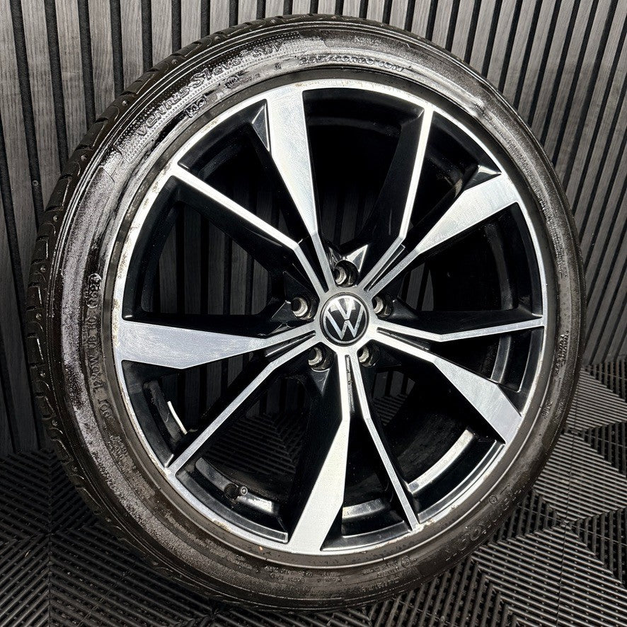 1X 20'' VW Tiguan Misano R Line 5NA601025AH Black DC Alloy Tyre Wheel Genuine