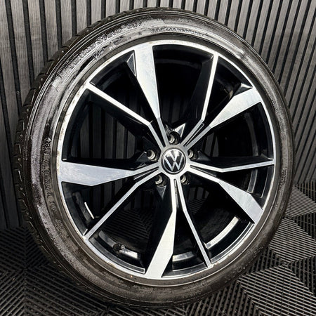 1X 20'' VW Tiguan Misano R Line 5NA601025AH Black DC Alloy Tyre Wheel Genuine
