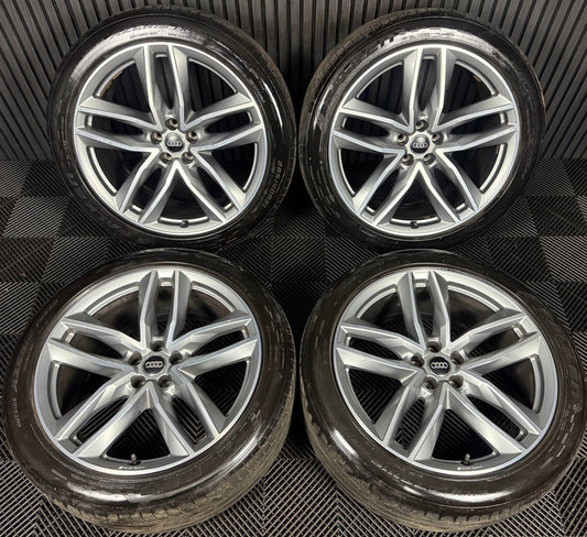 21'' GENUINE AUDI Q7 S LINE RS GREY DC ALLOY WHEELS ALLOYS TYRES 4M0601025S