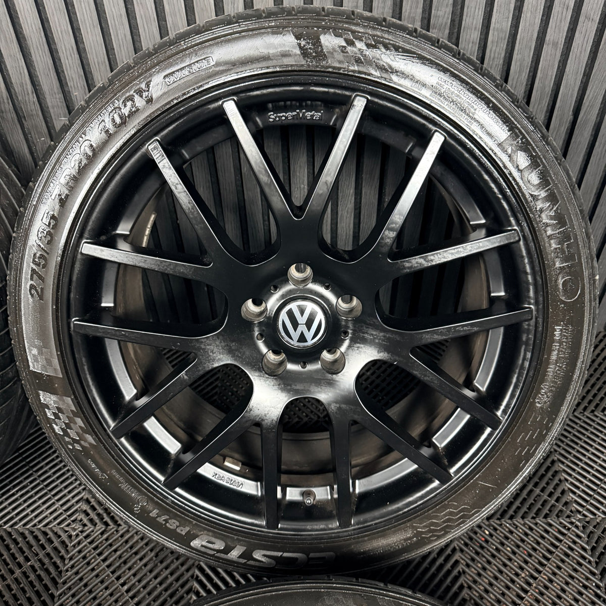 20'' VW Transporter T6 T6.1 T5 Trident Black Supermetal Alloy Wheels Tyres