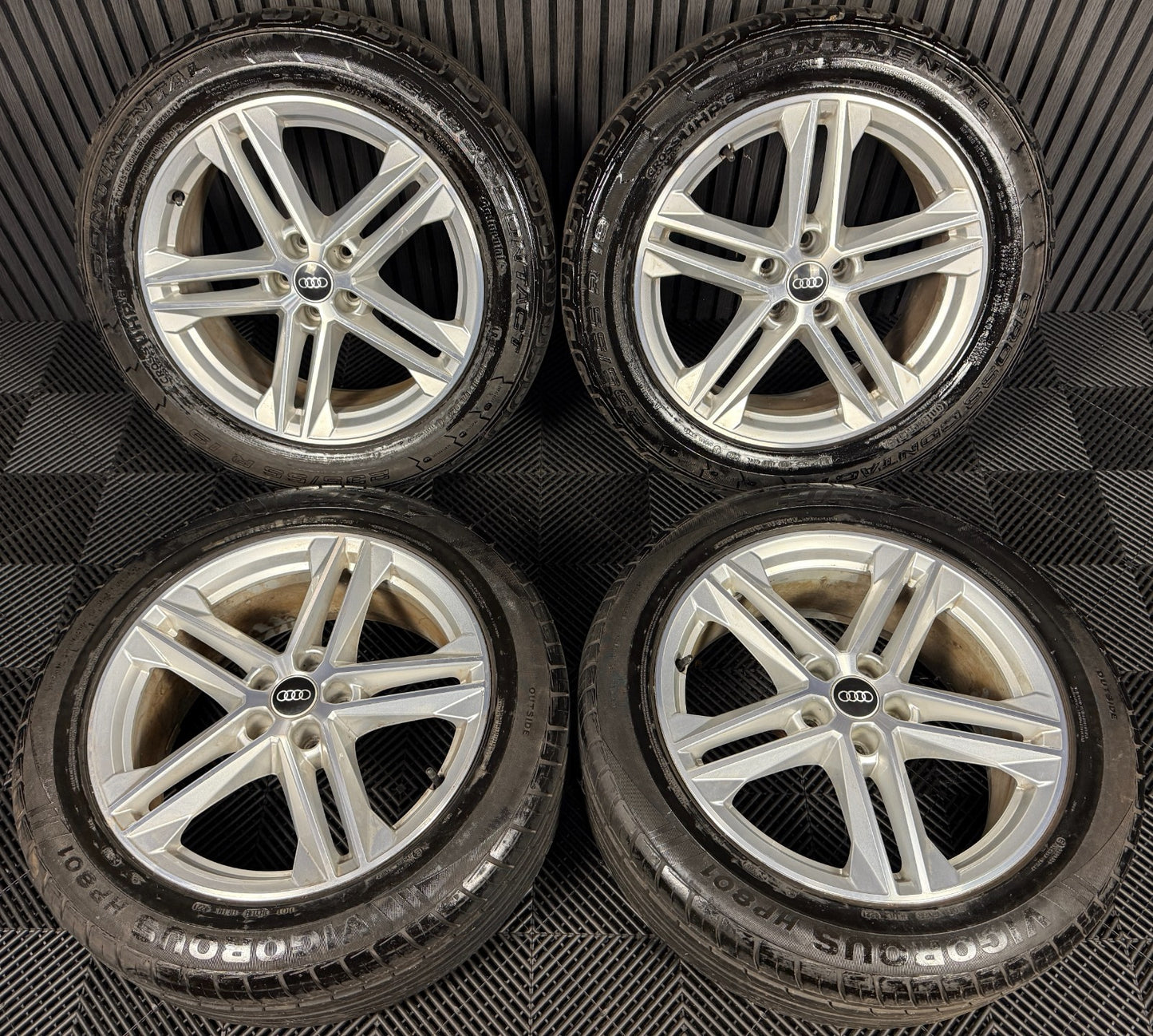 19'' GENUINE AUDI Q5 5 DOUBLE SPOKE S LINE ALLOY WHEELS TYRES 5X112  80A601025G