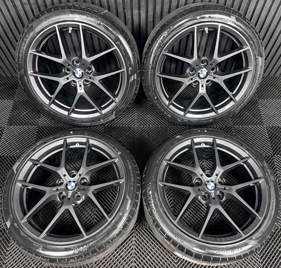18'' BMW 1 Series 554 Grey M Sport 2 F40 F44 Alloy Wheels Tyres 8092353 Genuine