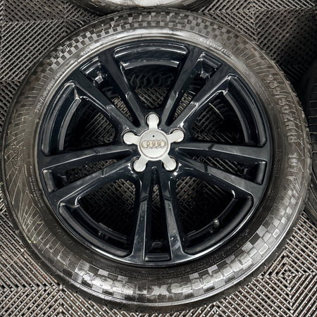 18'' Audi Q3 S Line 5 Double Spoke Black Alloy Wheels Tyres Alloys Genuine