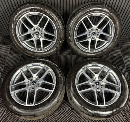 19'' GENUINE MERCEDES AMG GLC GREY DC SPORT ALLOY WHEELS TYRES 5X112
