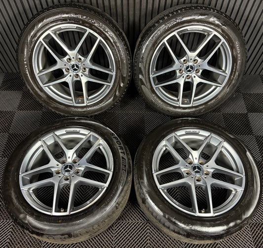 19'' GENUINE MERCEDES AMG GLC GREY DC SPORT ALLOY WHEELS TYRES 5X112