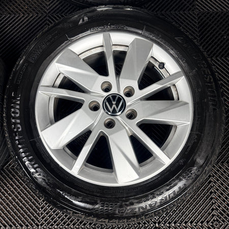 16'' VW Caddy Mk5 Vienna Silver Alloys Wheels Tyres 2K7601025 Genuine