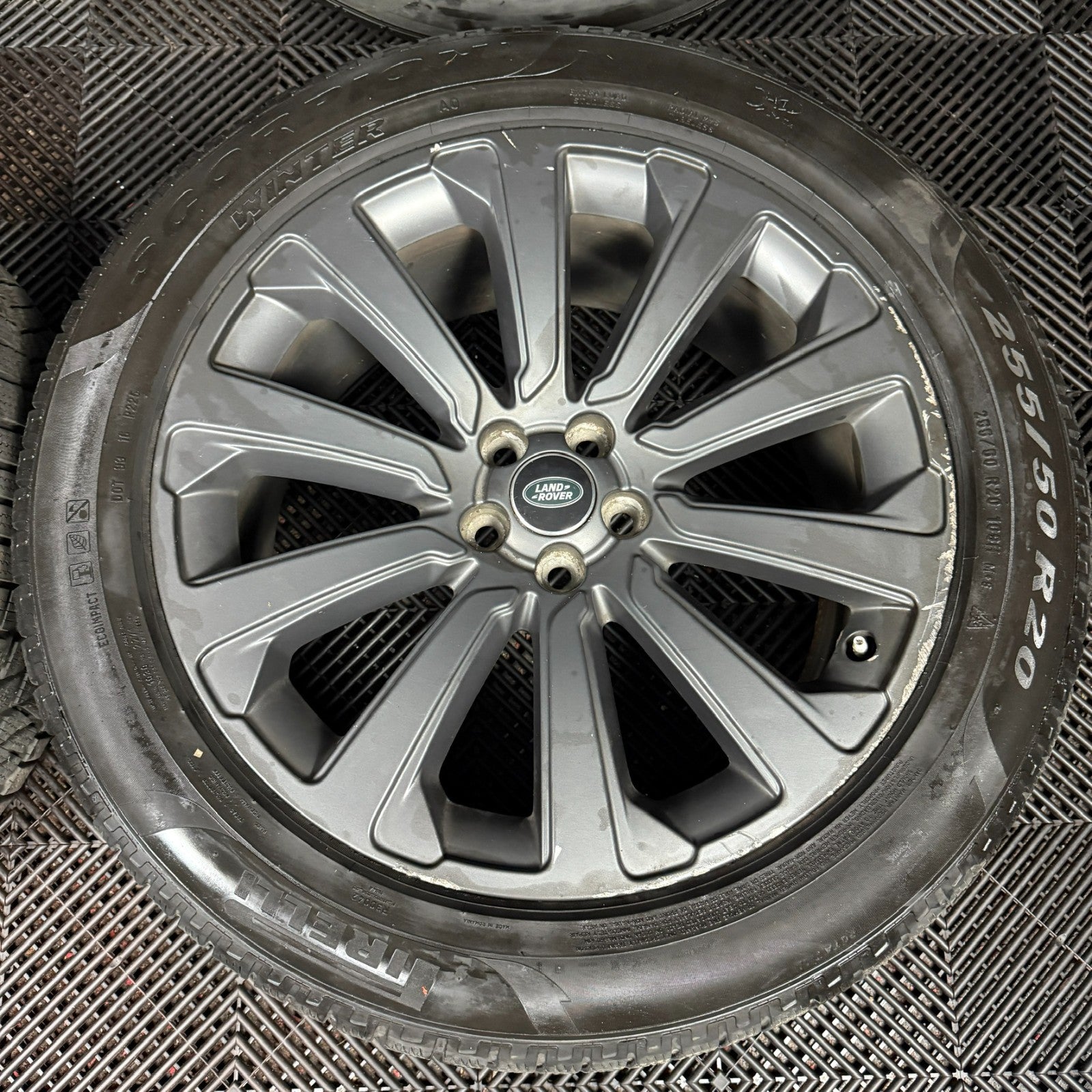 20'' GENUINE RANGE ROVER VELAR MULTISPOKE MATT GREY LAND ALLOY WHEELS TYRES