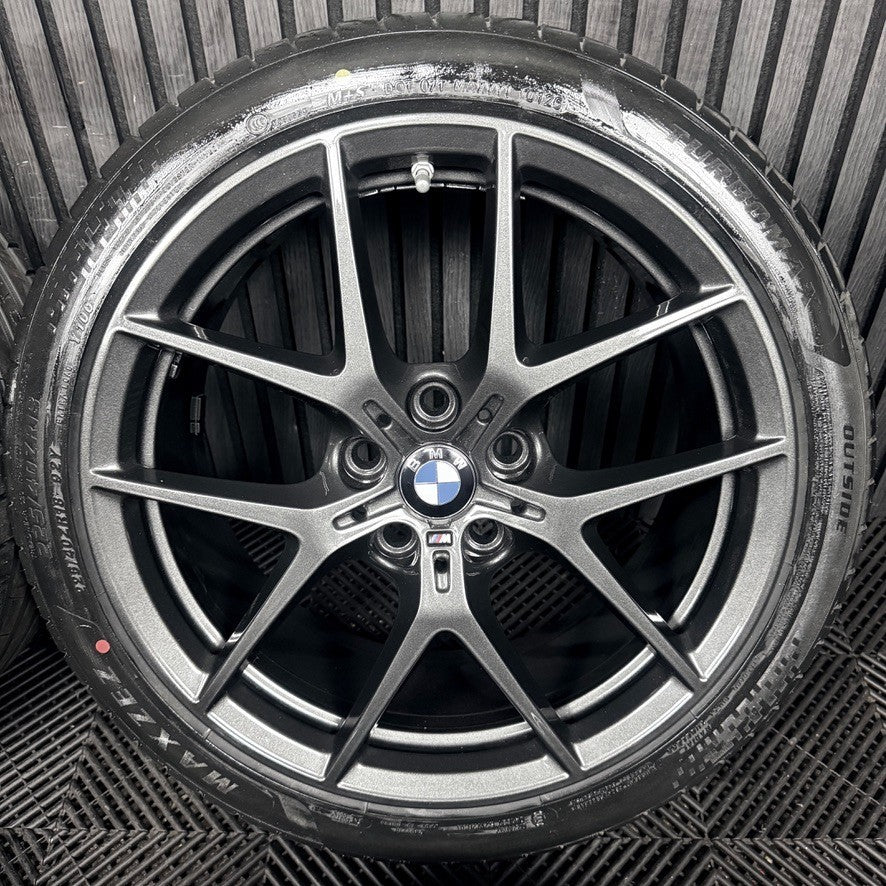18'' BMW 1 Series 554 Grey M Sport 2 F40 F44 Alloy Wheels Tyres 8092353 Genuine