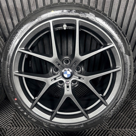 18'' BMW 1 Series 554 Grey M Sport 2 F40 F44 Alloy Wheels Tyres 8092353 Genuine