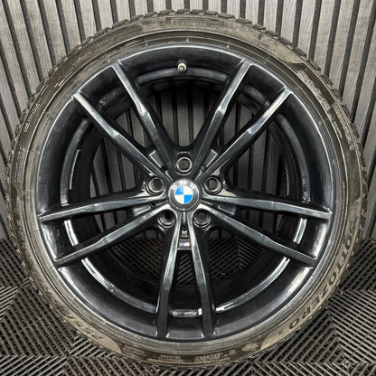 1X 19'' GENUINE BMW 3 SERIES 791 M SPORT 4 G20 BLACK ALLOY WHEEL 8090095 REAR