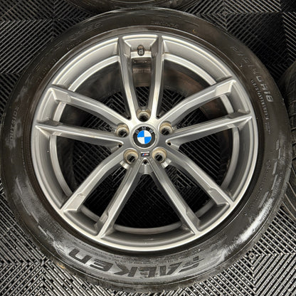 18'' GENUINE BMW 5 SERIES 4 622 GREY M SPORT G30 G31 ALLOY WHEELS TYRES ALLOYS